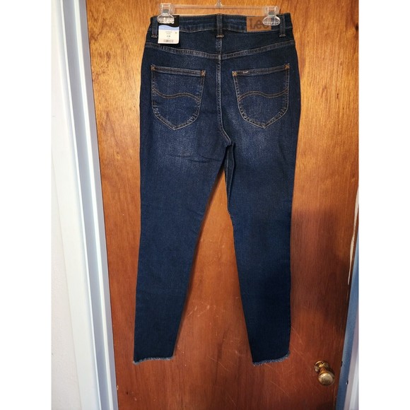 NWT Lee Riders Women Heritage High Rise Skinny Frayed Ankle Jean Vintage 6M NOS - Picture 4 of 5